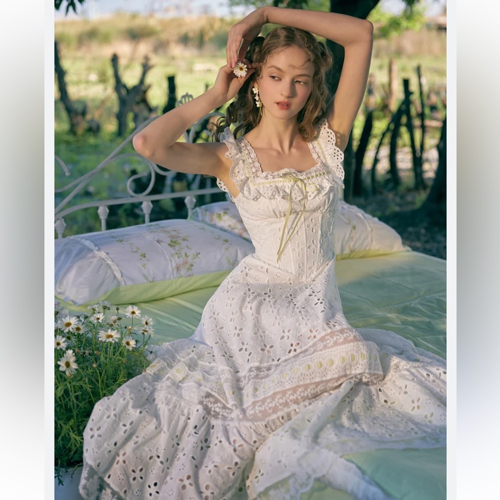 Lacemade White Lace Dress